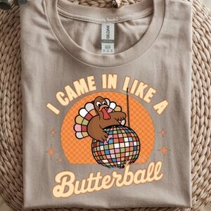 Gildan Tan Turkey Graphic Tee